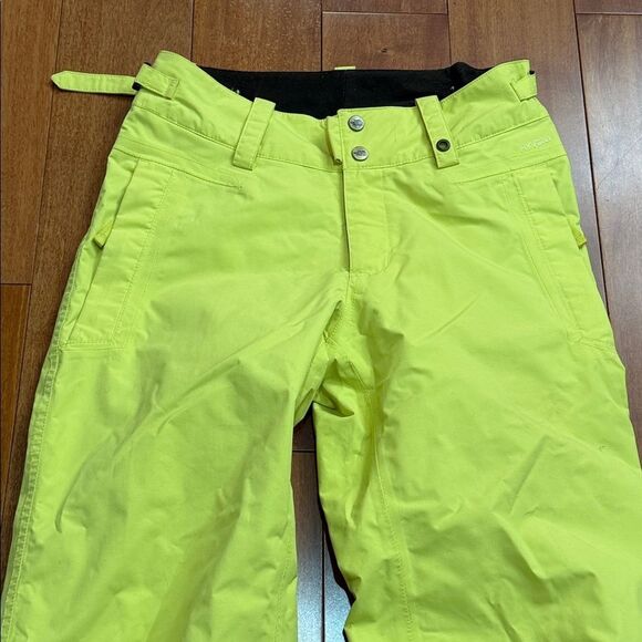 The North Face Women's Freedom Hyvent Insulated Ski Pants in neon yellow size XS - Picture 2 of 13